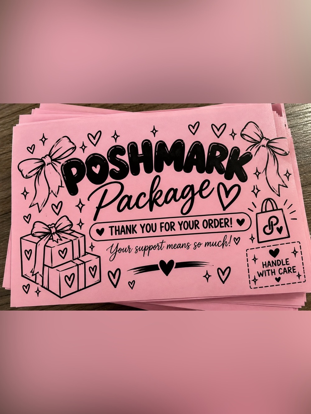 30 count 4x6 cute poshmark packaging Sticker labels